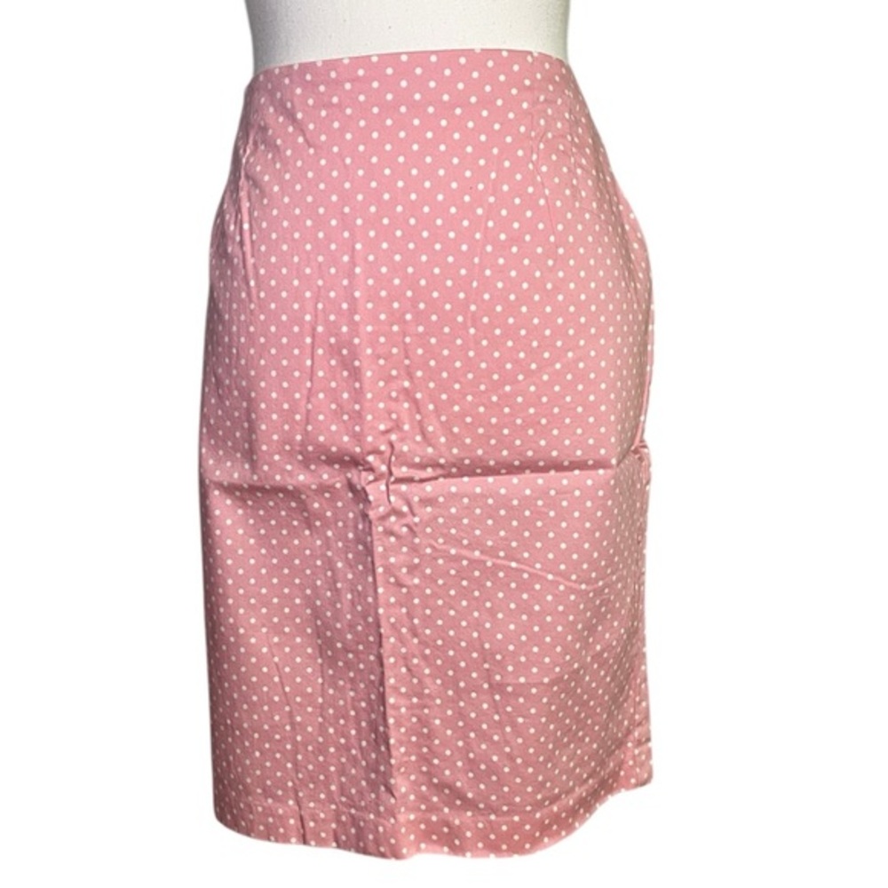 Retro Pink & White Polka Dot High-Waisted Pencil Skirt | Y2K Barbiecore Pin-Up